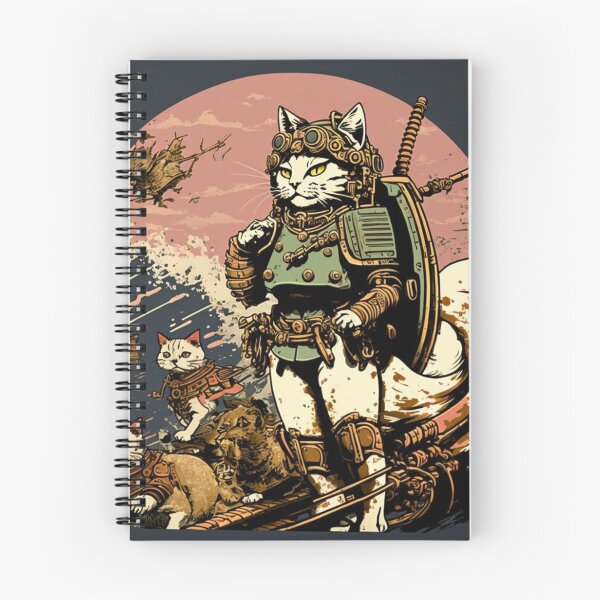 Artikelvorschau, Ircon Clad Ukiyo-e Stil Cat Krieger heldenhafter Angriff entworfen und verkauft von JCatDesign.