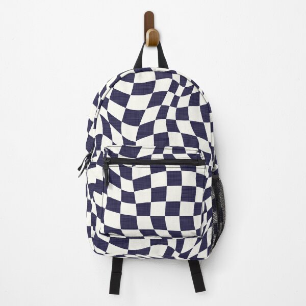 Item preview, Warped Check - Dark Indigo designed and sold by appleyards.