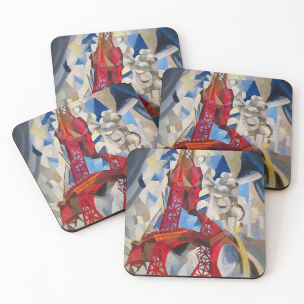 Item preview, Eiffel Tower Robert Delaunay Abstract Cubist Painting designed and sold by VintageArchive.