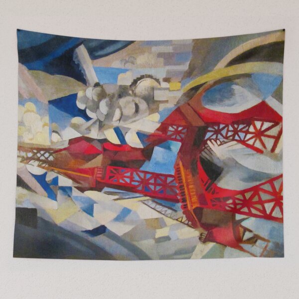 Item preview, Eiffel Tower Robert Delaunay Abstract Cubist Painting designed and sold by VintageArchive.