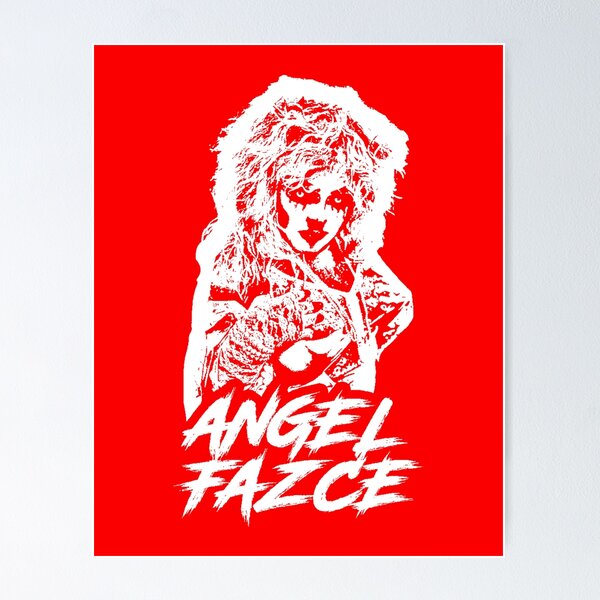 Item preview, Angel Fazce (White Goth Outline/ Red Background) designed and sold by AngelFazceMerch.