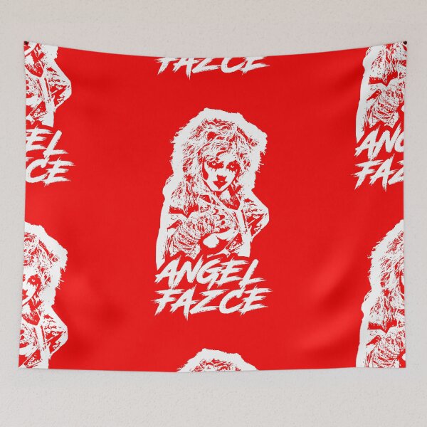 Item preview, Angel Fazce (White Goth Outline/ Red Background) designed and sold by AngelFazceMerch.