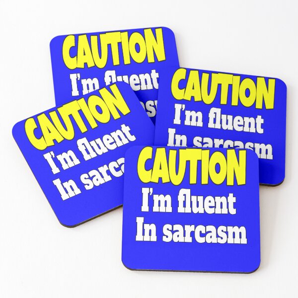 Item preview, Funny Sarcastic Humor Caution I'm Fluent In Sarcasm designed and sold by fantasticdesign.