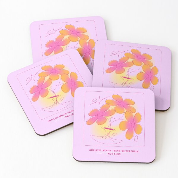 Item preview, Autistic Minds Think Differently, Not Less Abstract Flowers designed and sold by Winter--Flowers.
