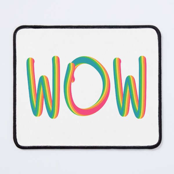 Item preview, WOW word rainbow typographic design WOW 3d type  designed and sold by Muhammad  Toqeer.