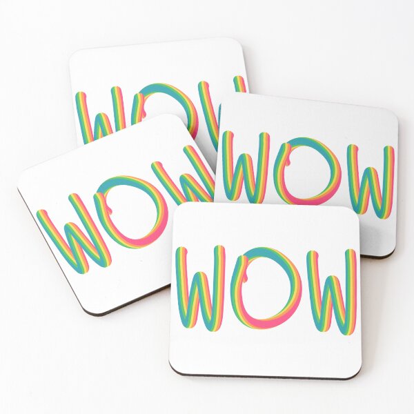 Item preview, WOW word rainbow typographic design WOW 3d type  designed and sold by Muhammad  Toqeer.