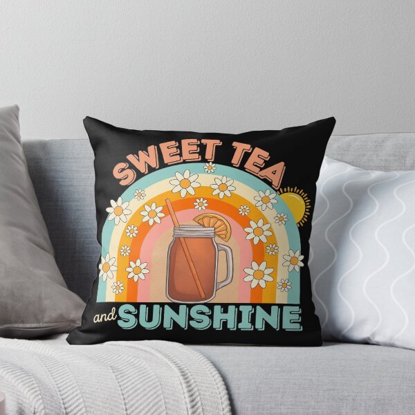 Item preview, Retro Sweet Tea Lovers Flowers Rainbow Sun Summer designed and sold by SunfullyYours.