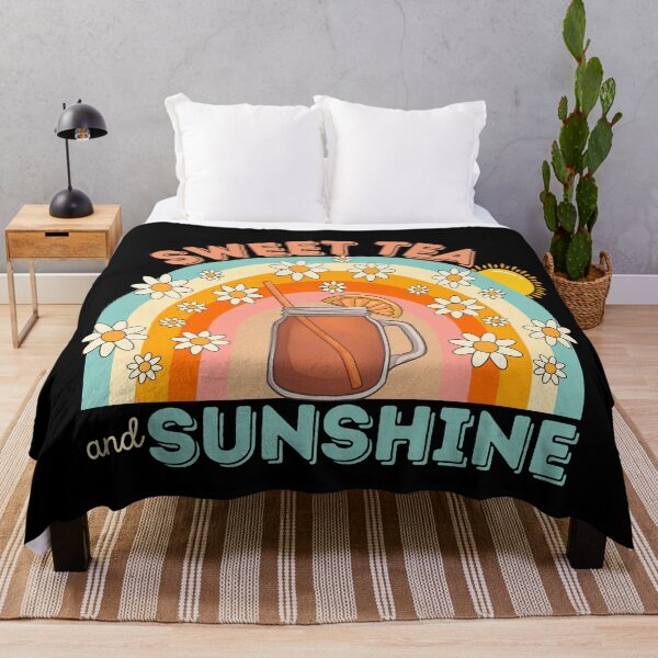 Item preview, Retro Sweet Tea Lovers Flowers Rainbow Sun Summer designed and sold by SunfullyYours.