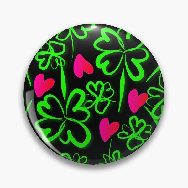 Item preview, Good luck, lucky clover and hearts with black background designed and sold by Binas-gallery.