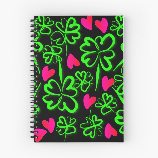 Item preview, Good luck, lucky clover and hearts with black background designed and sold by Binas-gallery.