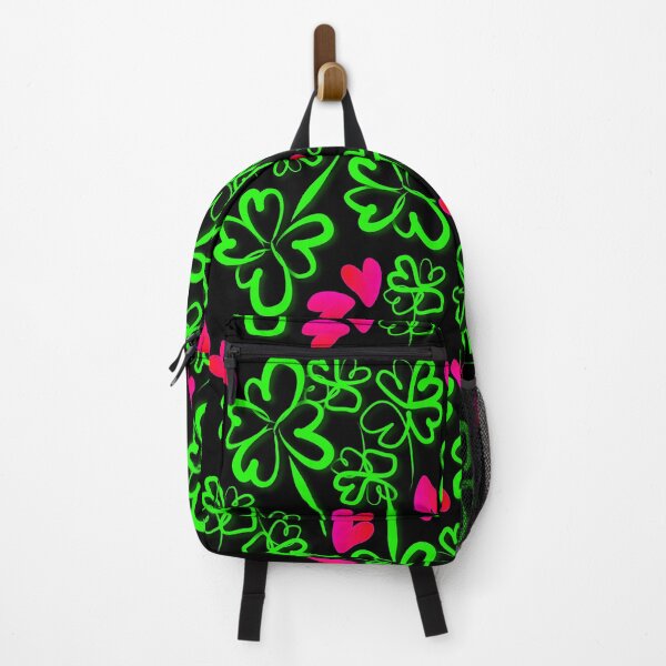 Item preview, Good luck, lucky clover and hearts with black background designed and sold by Binas-gallery.