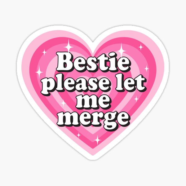 Item preview, Bestie Please Let Me Merge Funny Meme Bumper designed and sold by Fleyshop.