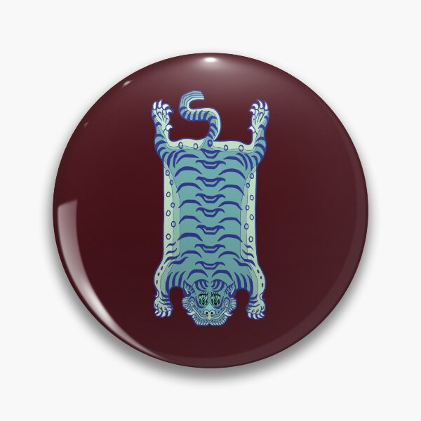 Item preview, TIBETAN TIGER RUG-blue 2 designed and sold by BEATRIZ ABAITUA.