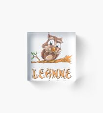 Leanne Owl Acrylic Block