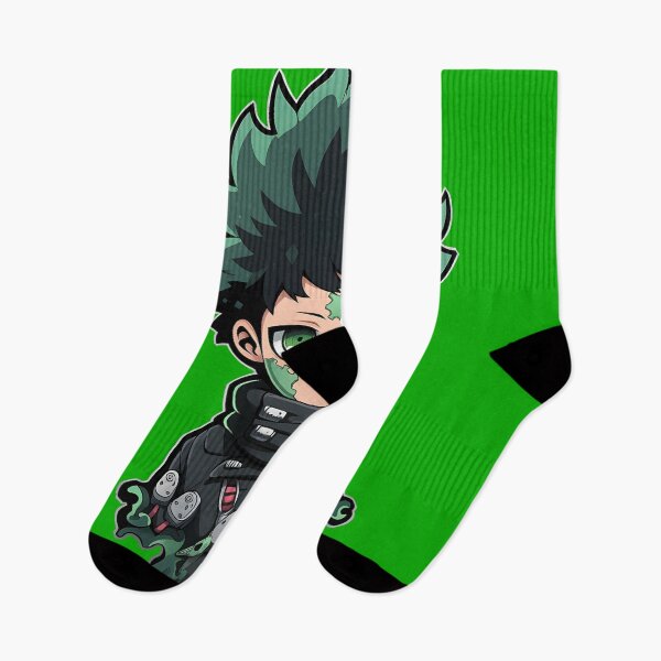 Item preview, Green Powered Chibi Anime Boy in Cyberpunk Hype Beast Outfit Sticker designed and sold by Originull7.