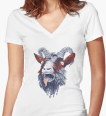Rock Beast Women's Fitted V-Neck T-Shirt