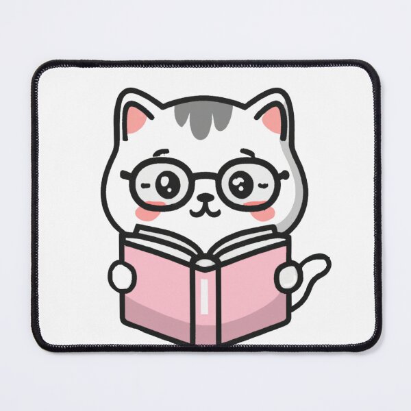 Item preview,  Cute little kitten reading a book kawaii design designed and sold by Josephine Mulholland.