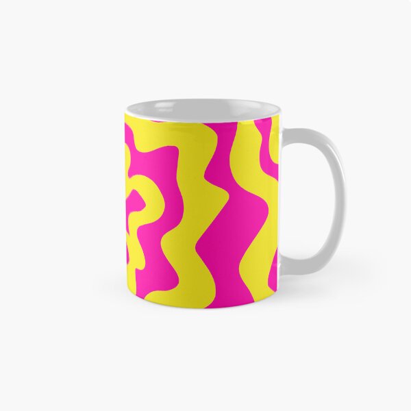 Item preview, Trippy Topographic Contour Fluid Line Art Graphic Pink and Yellow designed and sold by Ciara Shortall.