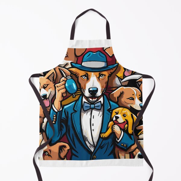 Artikelvorschau, Seamless pattern with a dog in a suit and hat. entworfen und verkauft von LooperSDart.