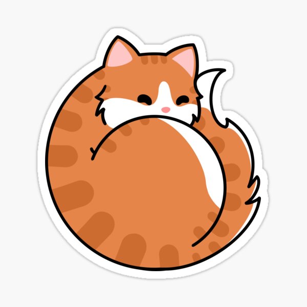 Orange Tabby Sticker,Orange Tabby with Crown Sticker, Cat Bubble-free stickers,  Cat Sticker — Karen O'Lone-Hahn