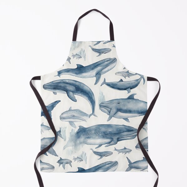 Item preview, Whales Fantastic Sea Animals Retro Watercolor Pattern designed and sold by SecretDicer.