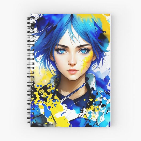 Item preview, Ukrainian Spirit Blossoming: Flag-Colored Floral Portrait designed and sold by AysuDesign.
