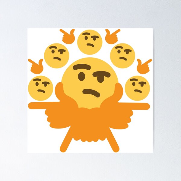 Thonking Thinking Emoji Face Meme Thonk Poster for Sale by fomodesigns in  2023