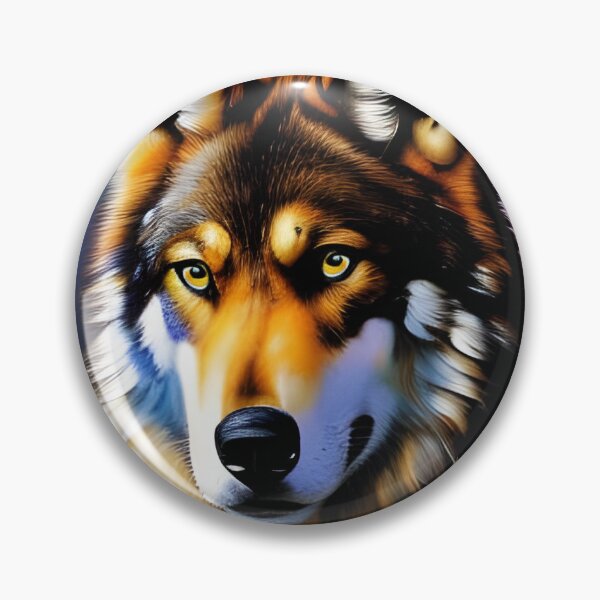 Artikelvorschau, Wolfsportrait, pastos, Ai Generated Art entworfen und verkauft von ACC .