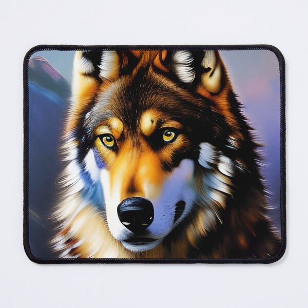 Artikelvorschau, Wolfsportrait, pastos, Ai Generated Art entworfen und verkauft von ACC .