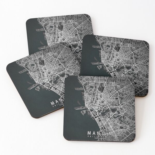 Item preview, Manila City Map of the Philippines - Dark designed and sold by deMAP.