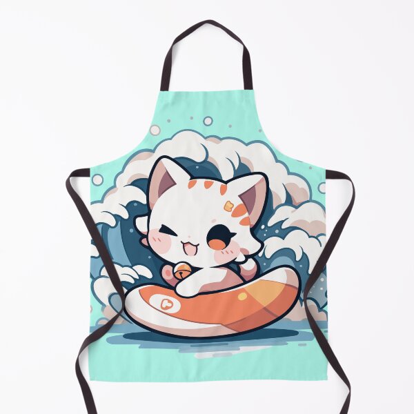 Item preview, Surf Purrfect Cat designed and sold by Chibi Cat Art Corner.