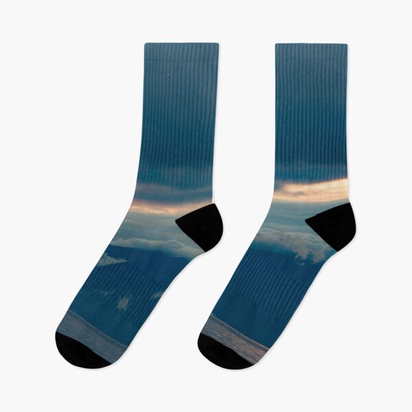 Item preview, Sunset and low clouds roiling over mountains designed and sold by Shizenkai.