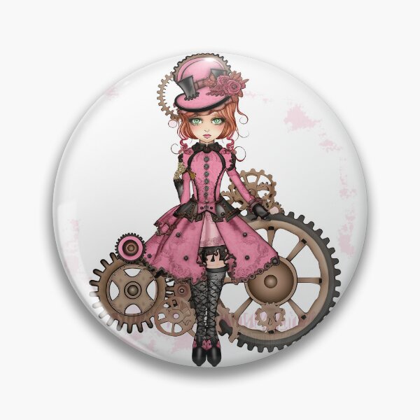 Item preview, sweet steampunk pink heroine designed and sold by Ladidia.