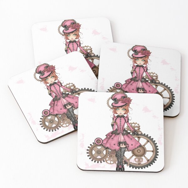 Item preview, sweet steampunk pink heroine designed and sold by Ladidia.