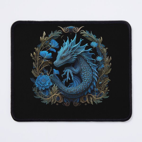 Item preview, Blue Daisy Floral Dragon designed and sold by FantasySoul.