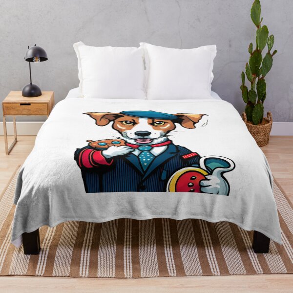 Item preview, Jack Russell terrier dog in suit and cap with a toy. Vector illustration designed and sold by LooperSDart.