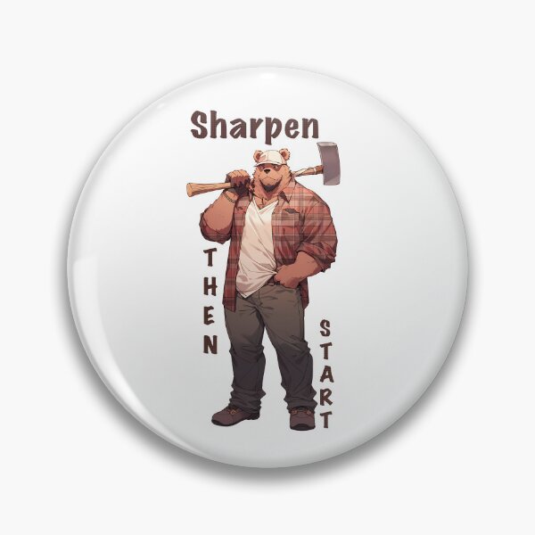 Item preview, Lumberjack bear, sharpen, then start  designed and sold by nemfisart.