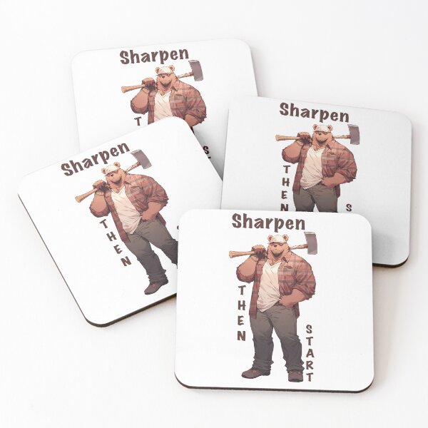 Item preview, Lumberjack bear, sharpen, then start  designed and sold by nemfisart.