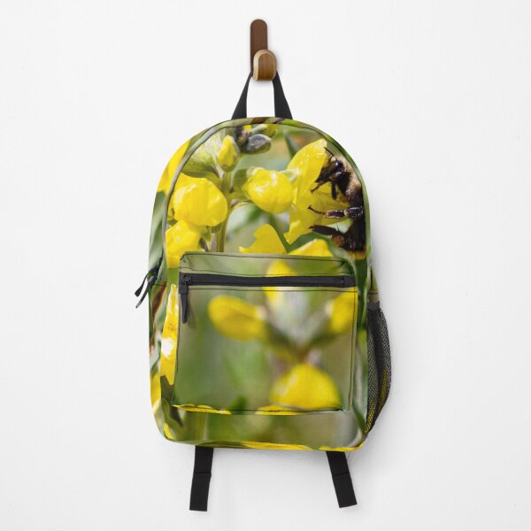 Item preview, Bee pollinating a yellow flower designed and sold by Shizenkai.