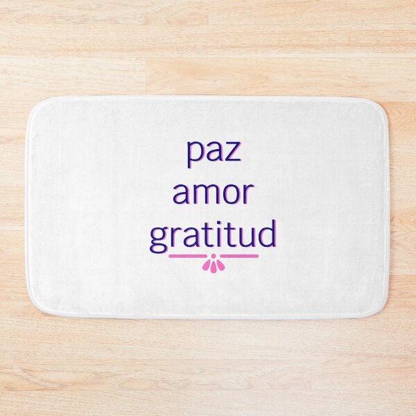 Item preview, Peace, Love, Gratitude (Navy with Pink Shadow) - Spanish designed and sold by SaturdayMeadow.