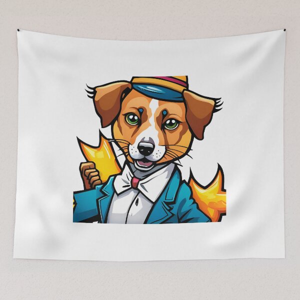 Item preview, Illustration of a Jack Russell Terrier with a torch in his hand designed and sold by LooperSDart.