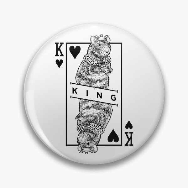 Item preview, Fancy Rat Lover King Of Hearts Funny Pet Rodent Pop Art designed and sold by GrandeDuc.