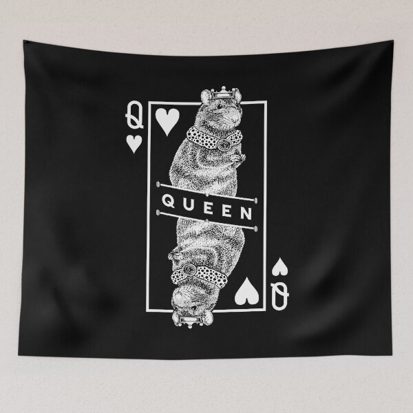 Item preview, Fancy Rat Lover Queen Of Hearts Funny Pet Rodent Pop Art designed and sold by GrandeDuc.
