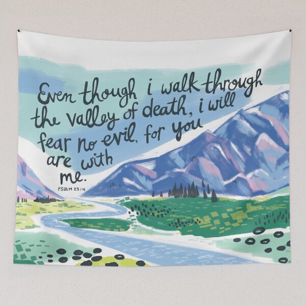 Item preview, Psalm 23:4 Mountains and Valleys - Even though I walk through the valley of death designed and sold by Steph Calvert Art.