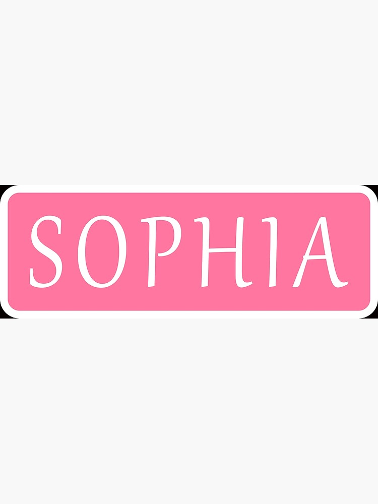 Sophia Girls Name" Poster for Sale by jeallan | Redbubble