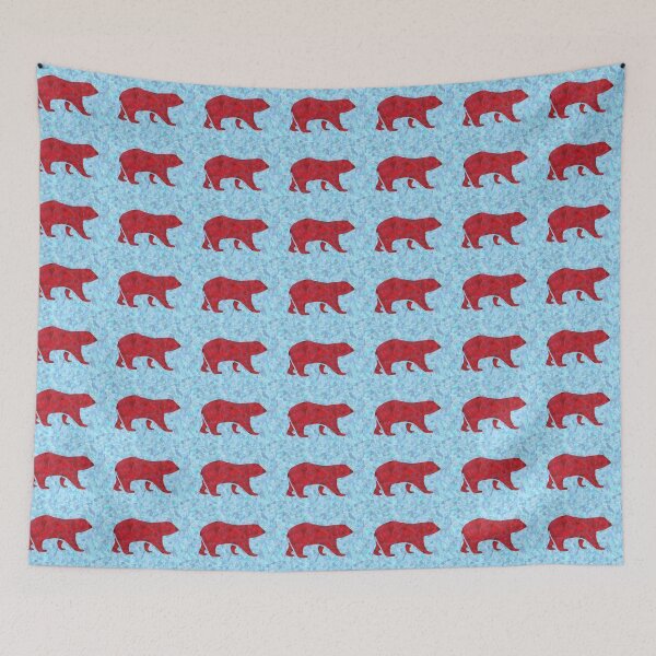 Item preview, Red Polar Bear In Winter designed and sold by inklets.