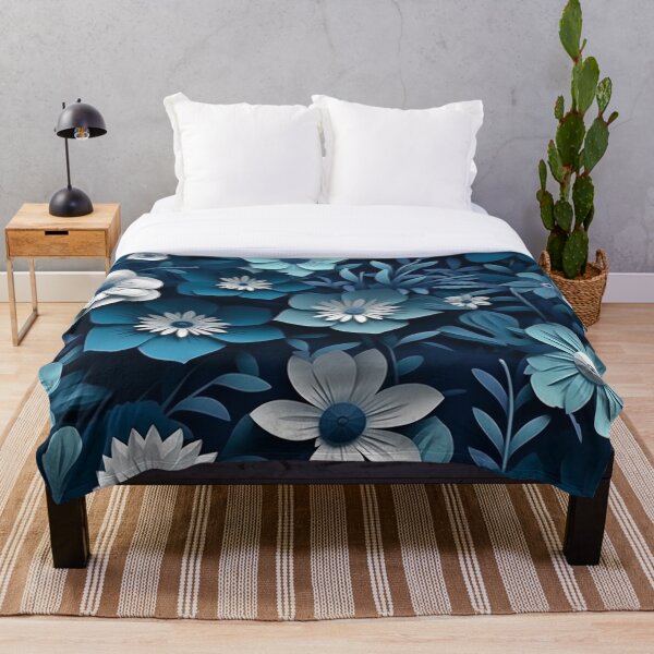 Item preview, flowers, blue and white designed and sold by M2JRA.