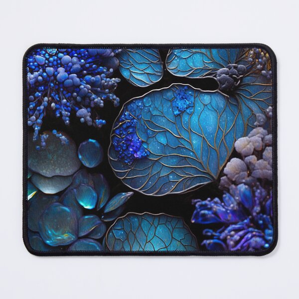 Item preview, Glittery Gemstone Blue flowers, designed and sold by GemstoneandLeaf.