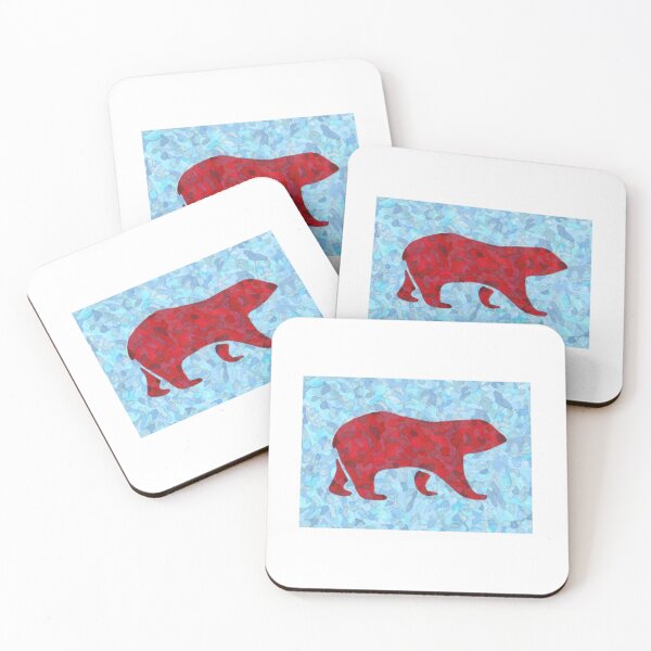 Item preview, Red Polar Bear In Winter designed and sold by inklets.