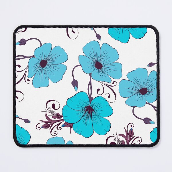 Item preview, cute blue flower pattern designed and sold by AneissPiaf.